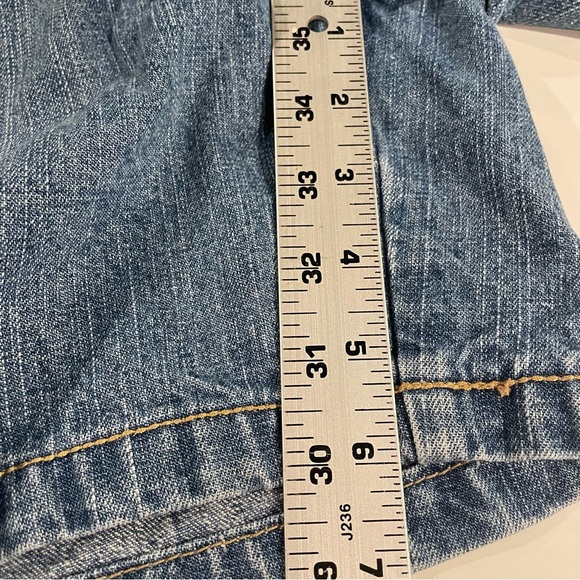 Vtg Faded Glory Blue Denim Jean Shorts Y2K Womens 14 Retro Mom High Rise Cotton - Picture 8 of 8